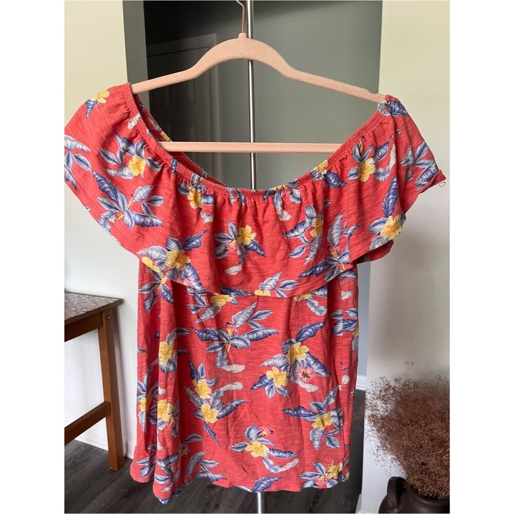 Old Navy Tropical Off-The-Shoulder Top